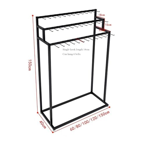 Organizador de Corbatas de Metal de pie - Expositor de Bufandas de 3 Niveles para Ropa y Accesorios de Moda, Uso Comercial, diseño Compacto
