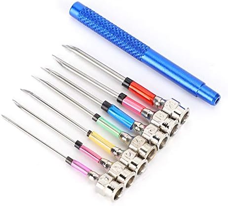 Hztyyier Steel Embroidery Stitching Needles Sewing Thread Tool Punch Set Knitting Art Needle with Handle for DIY Handmaking Decoration Craft