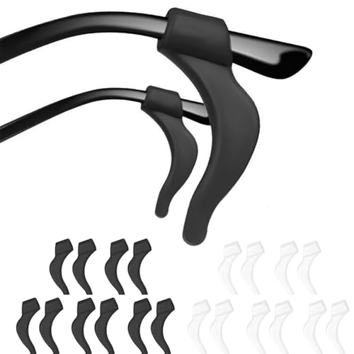 DIAONIAN 20 Piezas 10 Pares Sujeta Gafas,Retenedores de Gafas,Patillas Gafas Silicona,Soporte para Puntas de Las Patillas,Antideslizantes,Universales,para Gafas,Gafas de Sol,Gafas de Lectura,Goggles