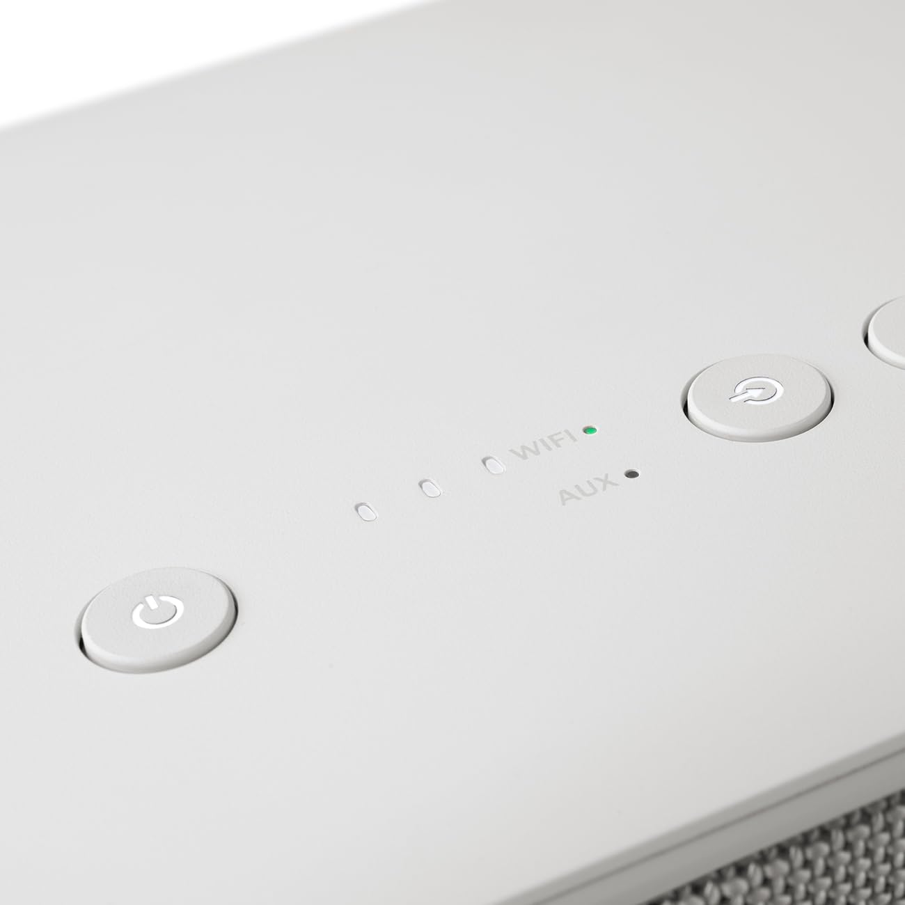 Teufel Diseño Home – Altavoz inteligente todo en uno – Altavoz Bluetooth portátil inalámbrico con WiFi streaming de música y batería, Airplay 2, Chromecast, potente altavoz multisala – blanco
