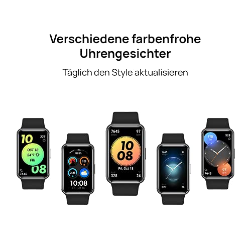 HUAWEI WATCH FIT new Smartwatch, 1,64 Zoll lebendiges AMOLED-Display, 10 Tage Akkulaufzeit, ganztägige SpO2-Überwachung, 24/7 Herzfrequenzüberwachung, Deutsche Version, Pomelo Red - Image 4