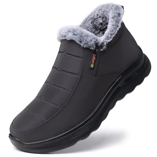 TEMOFON Womens Winter Snow Boots Warm Fur Lined Booties Waterproof Outdoor Shoes Comfortable Slip On...