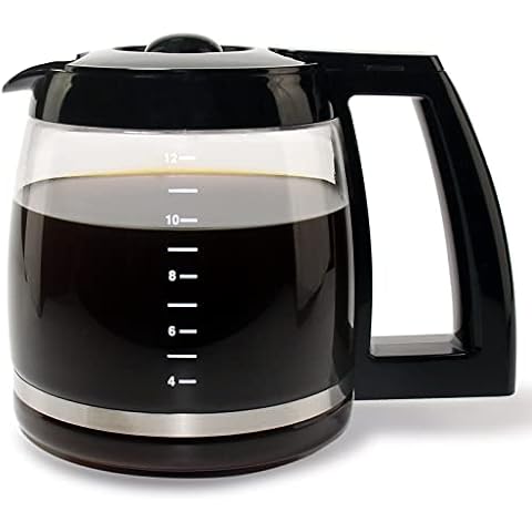 12 Tassen Ersatz-Glaskaraffe für Cuisinart Kaffeemaschinen Modelle CHW-12, CHW-12P1, DGB-550BK1 DGB-625BC Cover