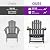 PURPLE LEAF Adirondack Chair with 24.6" Oversized Seat and Dual Cup Holders All Weather Wood-Like HDPE Outdoor Fire Pit Chair for Patio Garden Deck Backyard Porch, Gray