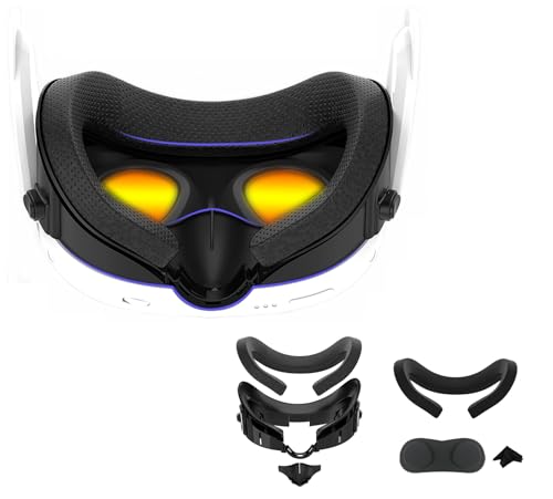 SHEAWA for Meta Quest 3 �t�F�C�X�J�o�[2�_+�Ռ��m�[�Y�p�b�h+�����Y�J�o�[ �݊��i �t�F�C�X�p�b�h �N�b�V���� PU �ʋC���ɗD�� �A�C�}�X�N �t�F�C�V�����C���^�[�t�F�[�X�u���P�b�g �����p ����h�~ �h���J�o�[ �A�N�Z�T���[
