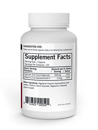 Kirkman - Calcium 200 Mg - 120 Capsules - Supports Heart Function - Helps Maintain Strong Bones - Hypoallergenic #TOP1