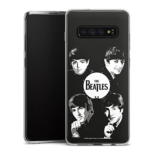 Coque Slim Compatible avec Samsung Galaxy S10 Plus Coque Ultra Fine Coque en Silicone Ultra Fine The Beatles Logo Black… - Les Beatles, Paul McCartney, John Lennon, RIngo Starr, George Harrison Coque Slim Compatible avec Samsung Galaxy S10 Plus Coque Ultra Fine Coque en Silicone Ultra Fine The Beatles Logo Black…