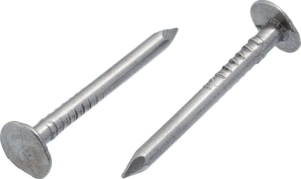 Screws City Bright Zinc 2.8Mm X 15Mm Galvanised Roof Nails Large Head Felt Clout Bright Finish Felt Tacks (Pack Of 100) D11b