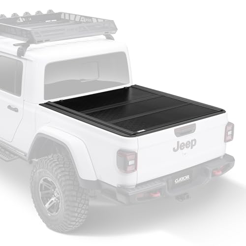 Gator EFX Hard Tri-Fold Truck Bed Tonneau Cover - Secure Cargo Protection - Aircraft-Grade Aluminum Construction - Sleek Low-Profile Tri-Fold Design - Fits 2020-2025 Jeep Gladiator - 5' Bed