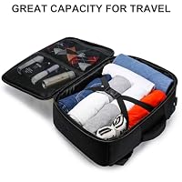 für Easyjet Handgepäck 45x36x20 Groß Reiserucksack für Flugzeug Handgepäck Tasche Laptop Rucksack 15.6 Zoll mit USB Ladeanschluss Reisetasche für Herren Damen Schulrucksack Jungen Teenager,Schwarz – Ansicht 4