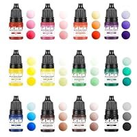 Caelura Farbpigmente für Gießpulver, Farbe Für Gießpulver, 12 Farben für Gips zum Gießen, DIY Produktion Zementbeschichtung Farbige Pigmente 5ML