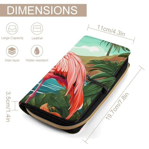 Tropical Flamingo Wallet Multifunctional Wallets for Men Compact Wallet Purse Passport Bag2