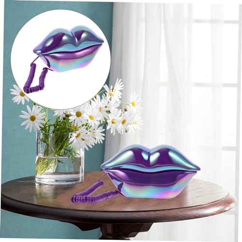 Support de téléphone à lèvres rétro STOBOK : ornement vintage et déco de table originale