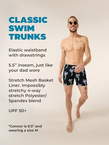 Image of Chubbies Men's Swim Trunks, Stretch Swimming Board Shorts, 5.5 inch Inseam