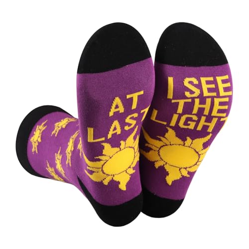 Chaussettes princesse cheveux longs et lanterne céleste en coton pour fan de conte de fées