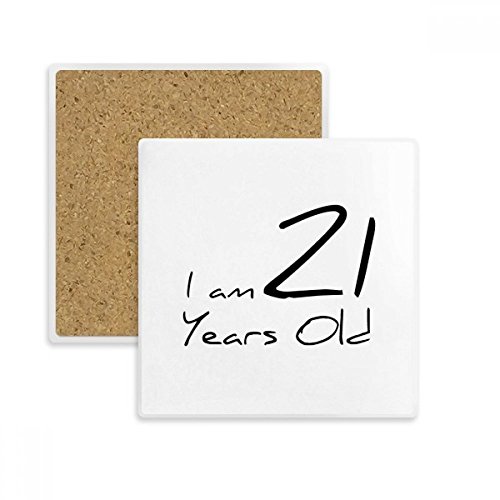 Coaster absorbant Je suis 21 Ans, le cadeau multicolor idéal - 2