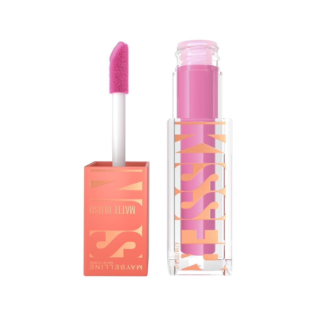 Maybelline New York Sunkisser Matte Haze Blush Seamless Skin Fusing Matte Blush with XL Plush Applicator Colour 2 Lilac Clouds 4.7 ml