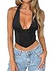 UNCOOYEE Women Summer Sexy Lace Halter Neck Tank T... #3