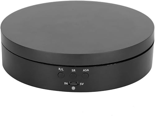 CUYT Producto Pantalla giratoria, 3 engranajes negro RL bidireccional micro USB 5V espejo giratorio soporte de exhibición giratorio 52.9 lbs