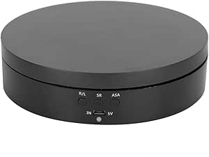 TTLIFE Platine Tournante Électrique 13CM Mini Plateau Rotatif à 360