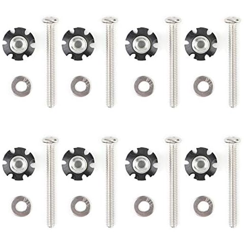 VIPIH Pack of 8 RV Bunk Ladder Stainless Nuts Screws Repair Parts Kit for Motorhome Camper Trailer Bracket Coach Bunk Ladder Cover