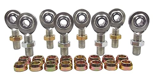 QSC 5/8 X 3/4-16 Economy 4-Link Rod End Kit with 5/8 Steel Cone Spacers, Rod End, Heim Joint