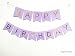 Originals Group Lavender Gold Foiled Star Happy Birthday Bunting Banner for Party Decoratins