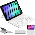 HOU Keyboard Case for iPad mini 7th (A17 Pro, 2024) & 6th (2021) 8.3-inch, Ultra Slim Folio Type of Keyboard, Power Display, Magnetic Protective Cover Support iPad mini 6/7