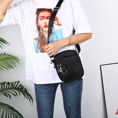 Lightweight Nylon Cloth Crossbody Bag for Women, Portable Multi Compartment Casual Shoulder Bag, for Travel or Sports4