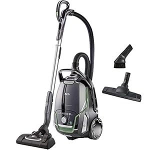 AEG VX9-2-ÖKO Duurzaam Stofzuiger met zak (70% gerecycled kunststof, 850 W, Stille stofzuiger, 65DB, XXL wielen, stofzak 5l, Parketzuigmond, wasbaar Hygiene Filter, 12m actieradius, 3-in-1 acc) zwart