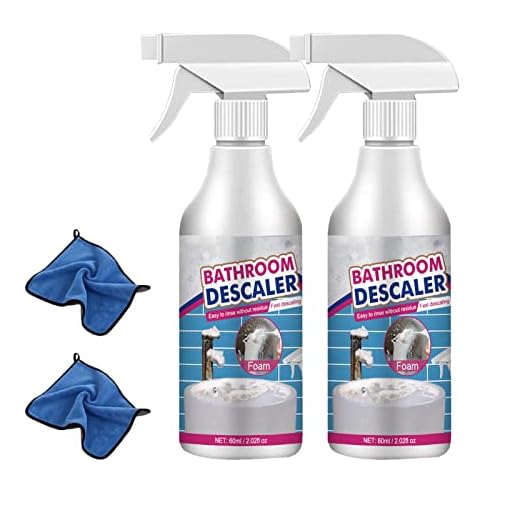 Bathroom Descaler Spray, Joe Fish Stubborn Stains Cleaner Bathroom Descaler, Bathroom Descaler Foam, Limescale Cleaner Shower, All-Purpose Bubble Cleaner (2 Pcs)