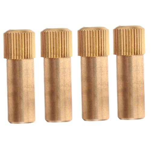 SEWACC 4 piezas Clavijas Soporte Estante de Latón para Baldas Madera Armarios para Poner Valdas Muebles Estantes Estable y Duradero