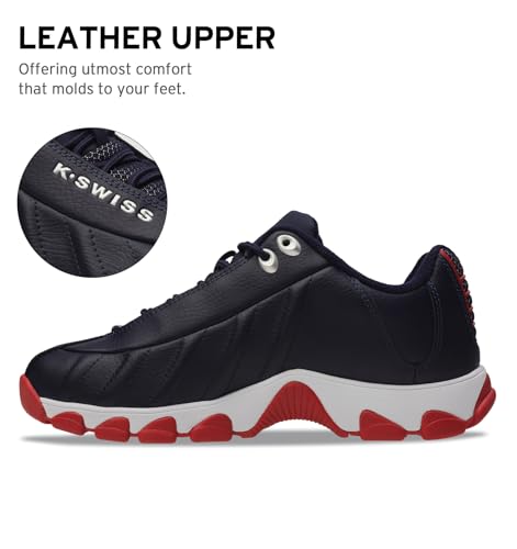 Image of K-Swiss Men's ST329 CMF Sneaker, Wide Tennis Walking Shoes Leather Upper