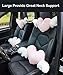 seemehappy Fluffy Angel Car Headrest Pillow Cute, Pink Heart Neck Pillow for Car, Comfortable for Driving 1 Pack