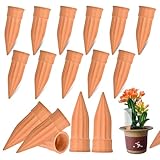 Lsed 16 Pack Terracotta Plant Waterers - Self Watering Spikes and Watering Stakes for Automatic Watering, Slow Release Watering Devices for Vacation Plant Watering, Ideal for Indoor & Outdoor Plants
