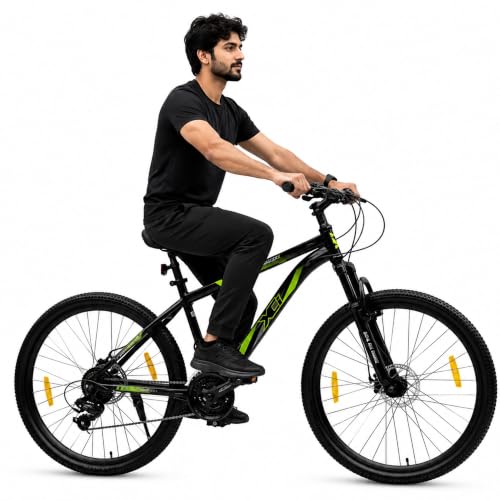 Image of XCi Swagger X 2.0 Mountain Bike | 26-Inch Tyres | 21-Speed Shimano Gears | Tuff Shox Suspension | Mechanical Disc Brakes | Youth 12+ Years |17-Inch Ultra Light Steel Frame | Black Green