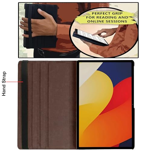 Image of TGK 360 Degree Rotating Flip Cover Case for Moto Pad 60 Pro 12.7 inch 2025 Release Tablet (Brown)