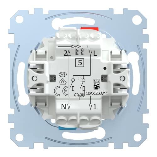 Merten MEG3105 Series Control Switch Insert 1 Pole, 10 AX, AC 250 V, Plug-in terminals, Schwartz - Image 4