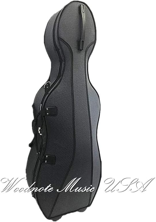 Woodnote New 4/4 Enhanced Foamed Cello Case with handle and 2 wheels Gray with Black lining