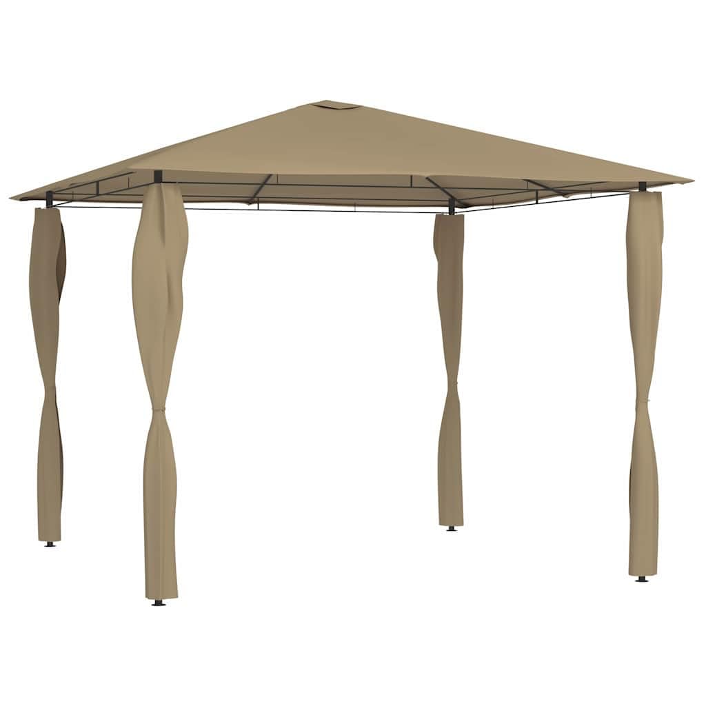 Pawilon ze stalową konstrukcją, 3 x 3 x 2,6 m, kolor taupe