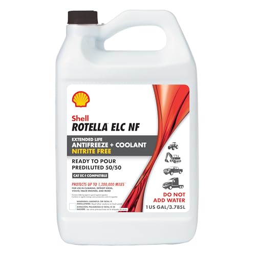 Shell Rotella Nitrite-Free Extended Life ELC Anti-Freeze + Coolant, Pre-Diluted 50/50, 1 Gallon