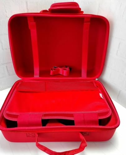 Image of PSS PS5 Travel Bag Briefcase Hard Shell Carrying Case for PS5 Console Protective Storage Bag Shockproof Compatible with PS5 Console / Controller, Headset, Charging Dock, Games Accessories - Red