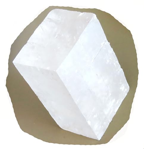Cristal natural de Islandia, calcita óptica, blanco transparente, piedra solar vikinga, 75-100 gramos