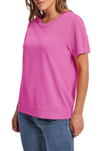 Image of WIHOLL Short Sleeve Sweater for Women Trendy Summer Tops 2026 Early Spring Fashion Business Casual Outfits
