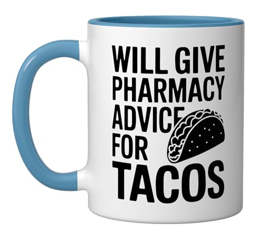 Mexican Pharmacy Technician RX Crew CPhT Ceramic Mug, Blue/White