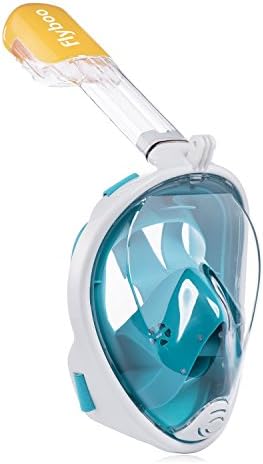 Flyboo Tauchmaske Schnorchelmaske Vollmaske,180-Grad-Sicht Tauchmasken mit Panorama-Vollgesichtsdesign,Sportkameras Kompatible Taucherbrille für Erwachsene und Kinder
