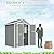 LUXOAK 5.5 x 4.4 ft Resin Storage Shed with Floor, Tool Shed Outdoor Storage with Window, Vents, and Stainless Steel Cores, for Lawnmowers/Bicycles/Pool Supplies, Grey
