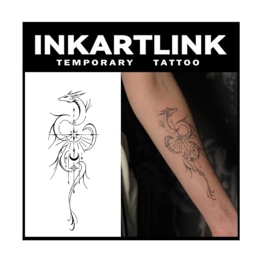 INKARTLINK Elf Dragon Semi-Permanent Tattoo Sheets