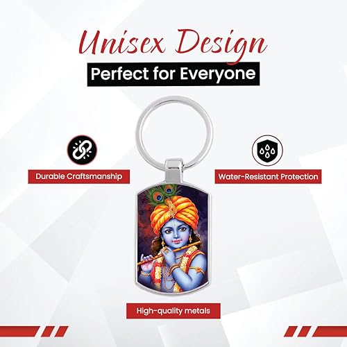 Image of Stylish Metal Keychains with Permanent Glossy Print - Inspirational Quotes & Spiritual Designs - Perfect Key chains for loved ones, Personal Use, Gifts & Return Gifts