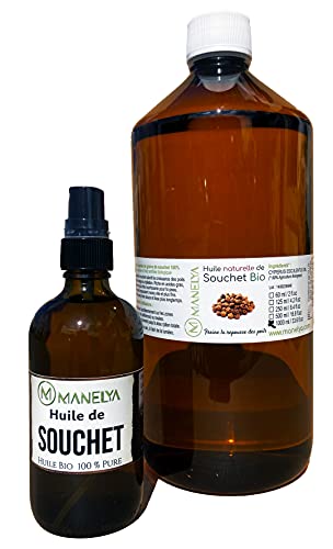 Huile de souchet 1 litre + 100 ml - Certifié Bio Ecocert - Format économique - première pression à froid Cover